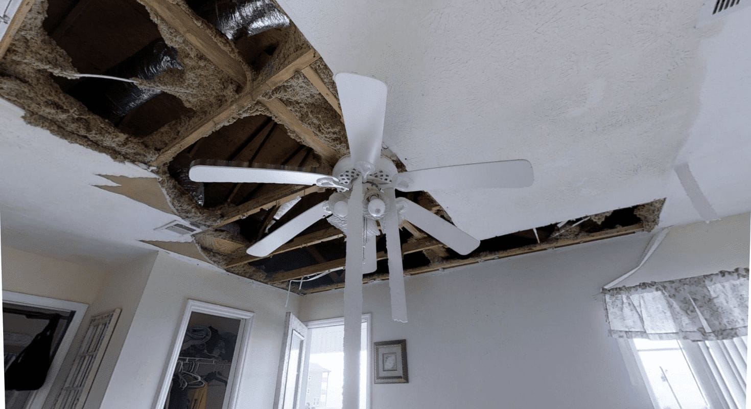 roof damage claim in Florida