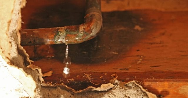Leaking Corroded Water Pipe Sarasota 